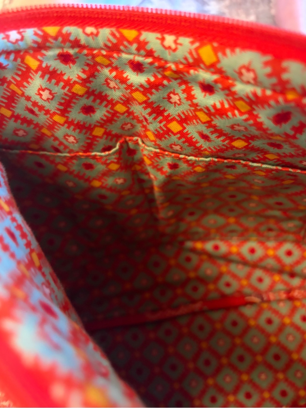 Paprika Orange Medallion Quilted Purse Shoulder Bag - Vera Bradley - Picture 10 of 12
